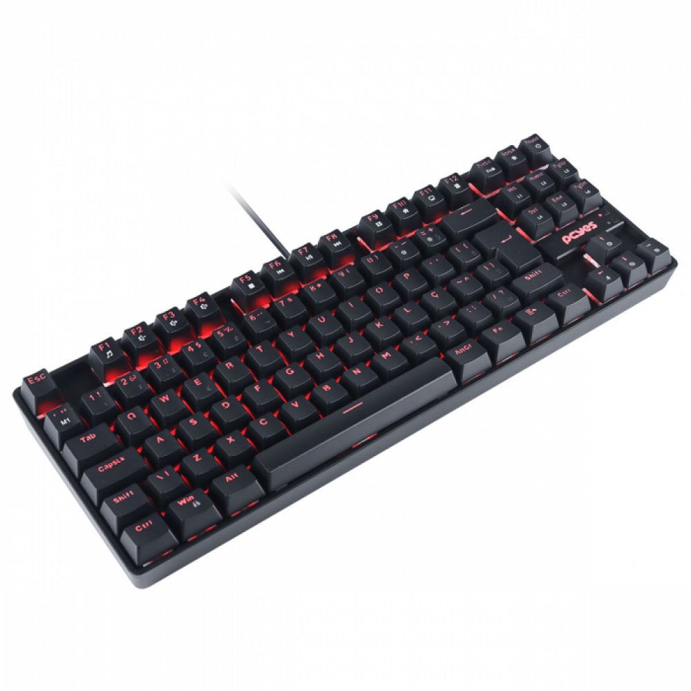 PNOHBLV PCYes Teclado Mecânico TKL Neron 75% LED Vermelho