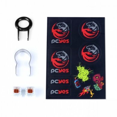 PCYes Teclado Mecânico TKL Neron 75% LED Vermelho