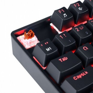 PCYes Teclado Mecânico TKL Neron 75% LED Vermelho