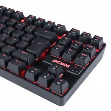 PCYes Teclado Mecânico TKL Neron 75% LED Vermelho
