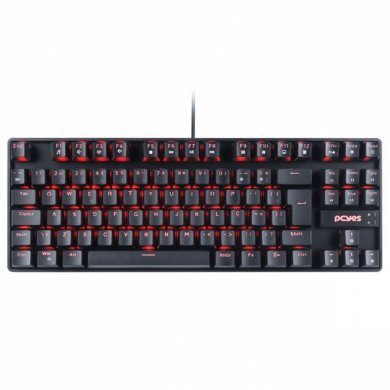PCYes Teclado Mecânico TKL Neron 75% LED Vermelho