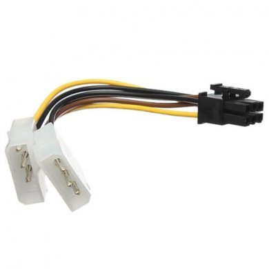 POWER-6P-MOLEX Cabo de Força OEM PCI-E 2 molex 3 pinos