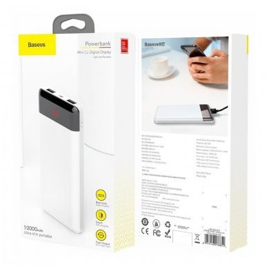 PPALL-AXL02 Baseus Power Bank Super Mini 10000 mAh Branco