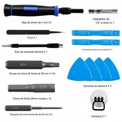 PRO-CK152 Exbom kit chaves e bits de precisão 152 peças