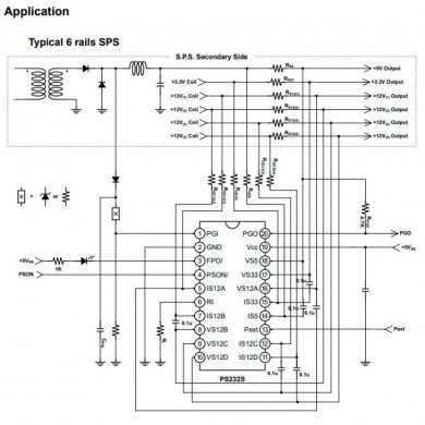 6 channel secondary monitoring IC DIP20