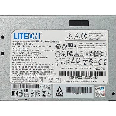 PS-2551-6L-LF Fonte de alimentação 550W LITEON para Servidores Levono