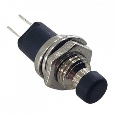 PSB102105 Chave Push Button NF 1A 250V 2T Preta (Kit com 3x)