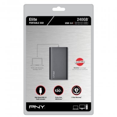 PSD1CS1050-240-FFS PNY Elite SSD Portavel 120GB USB 3.0