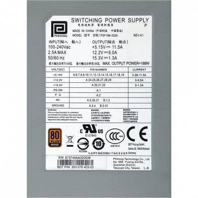 PSF189-332A Fonte PHIHONG 188W para TS3100 TL2000