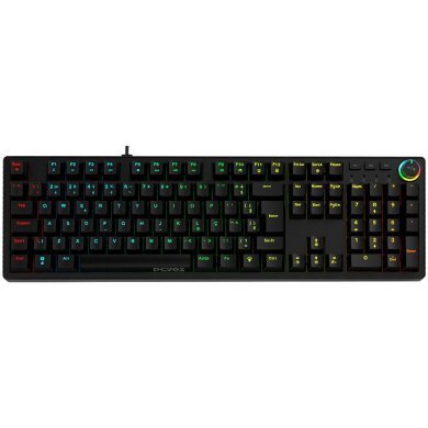 PTZKBVRD Pcyes teclado mecânico 100% Zecky Led Rainbow Switch Red