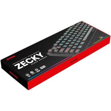 PTZKBVRD Pcyes teclado mecânico 100% Zecky Led Rainbow Switch Red