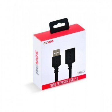 PCYes cabo extensor USB-A 2.0 macho x femea 1M