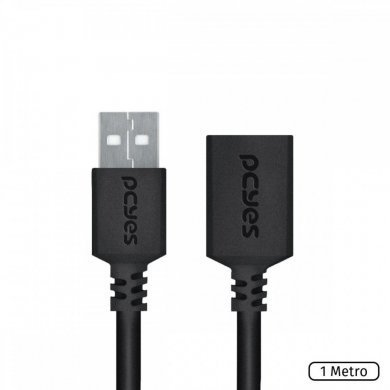 PCYes cabo extensor USB-A 2.0 macho x femea 1M