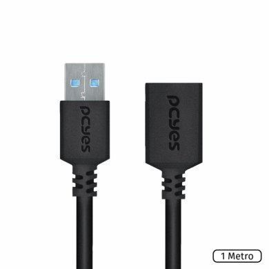 PUAMF3-1 PCYES Cabo Extensor USB A 3.0 Macho x Femea 1M