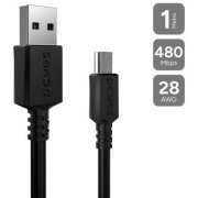 Pcyes cabo de carregamento e dados USB A para Mini USB  1m compatível com câmeras, celulares e GPS