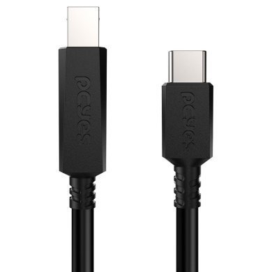 PUCBP-1 Pcyes cabo de impressora USB-C para USB-B 2.0 1m preto