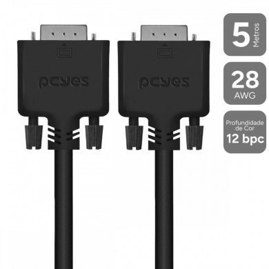 PVM15-5 Pcyes cabo VGA 15 pinos 1080p 60Hz 28AWG 5 metros