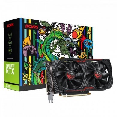 PVRTX20606GB PCYes Placa de Video RTX 2060 6GB GDDR6 192 bits