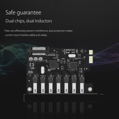 PVU3-7U-V1 Orico HUB USB 3.0 7 Portas PCI-Express