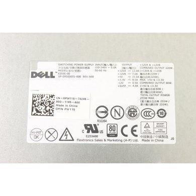 PW115 Dell fonte de alimentação 255W ATX Optiplex 360