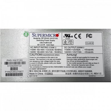 PWS-1K41P-SQ Supermicro Fonte Redundante 1400W 1U