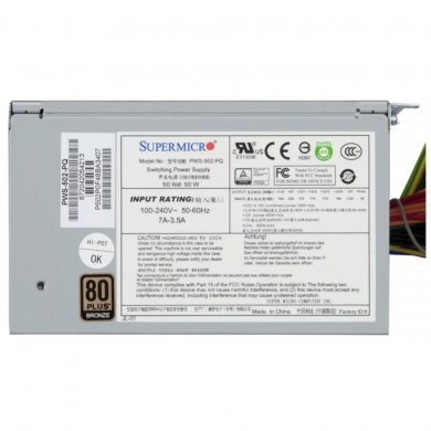PWS-502-PQ Supermicro Fonte de Alimentação PS2 ATX 500W 80P