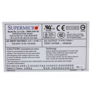 PWS-721P-1R Supermicro fonte redundante 720W 1U 80P Gold