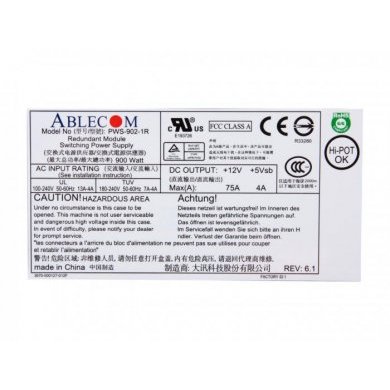 PWS-902-1R Supermicro Fonte 900W 1U PFC 20+4Pin Server