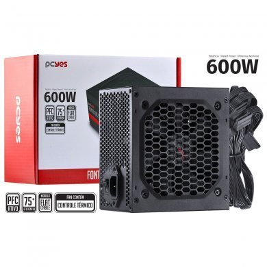PXSP600WPT PCYes Fonte ATX 600W Spark PFC Ativo Bivolt