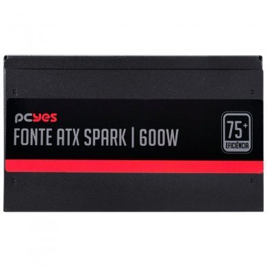 PXSP600WPT PCYes Fonte ATX 600W Spark PFC Ativo Bivolt