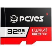 Pcyes cartão de memória Micro SD 32GB C10 U3 V30 Ideal para gravações em 4K
