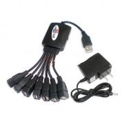 HUB USB 2.0 Splitter Q283 7 Portas Supported data speed :1.5/12/480 Mbps, Hot-swappable plug&lay connection, U