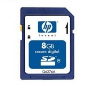 Cartão de Memória SD HP (SDHC) Flash Memory 8GB, PN:  Capacidade de armazenamento: 8GB, Velocidade de leitura: