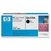 Toner HP Q6470A Preto 6.000 páginas para Série 3600,  Cor: Preto, Rendimento Aprox.: 6.000 páginas