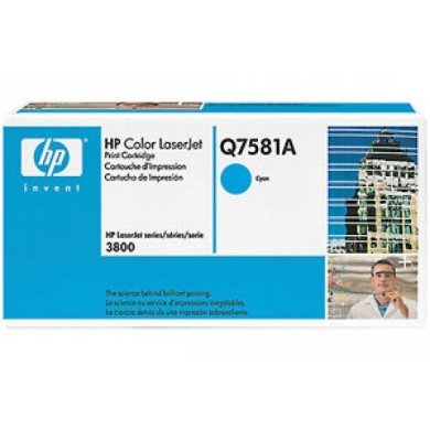 Q7581A Toner HP Q7581A Ciano 6.000 páginas p/ CP3505n, CP3505dn, CP3505