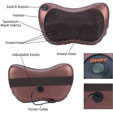 Q-1558S Almofada travesseiro Massageador Movimentos Shiatsu