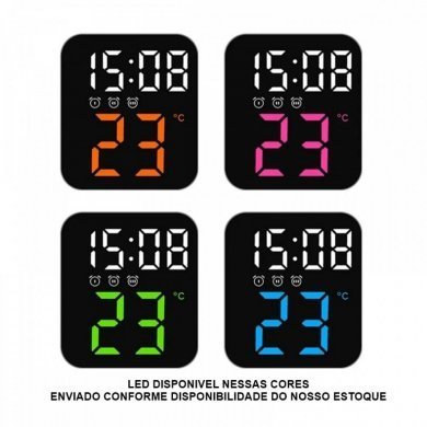 Q-2951 Relógio LED digital mesa/parede com despertado