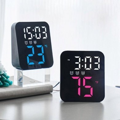 Q-2951 Relógio LED digital mesa/parede com despertado