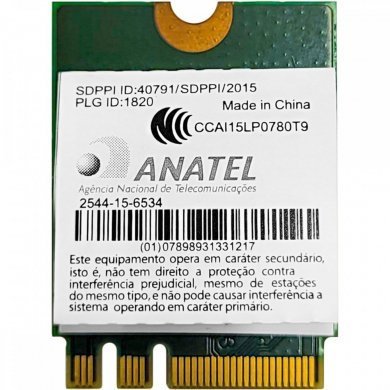 QCNFA344A-1 Placa wifi Qualcomm BT 4.1 Dual Band 5/2.4GHz