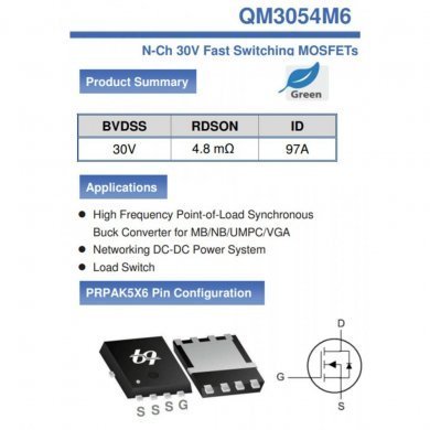 Transistor Mosfet QM3054M 30V 97A NCH QFN8