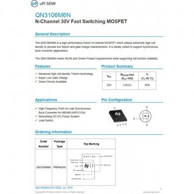 QN3106 Transistor Mosfet QN3106M6N (Kit com 10 und)