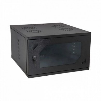 R01061906055000 Mini rack 6U 570mm 19 polegadas preto desmontado