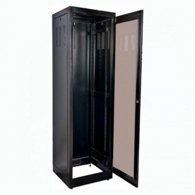 Raker rack piso 28U 575mm 19 polegadas preto