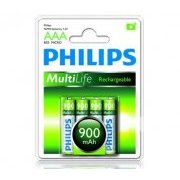 Pilhas Recarregaveis Philips AAA 900mAh Capacidade: 9