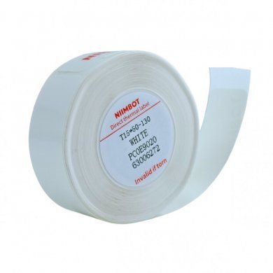 R15-50-130WHITE Niimbot fita 15x50mm preto sobre etiqueta branca