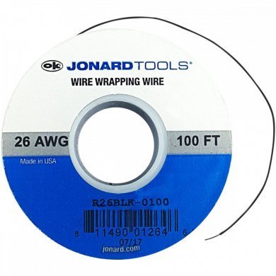 R26BLK-0100 Fio Kynar 26AWG 0.7mm cobre banhado a prata