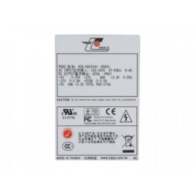 R2G-5600V4V Fonte Redundante 2U 600W Zippy EMACS