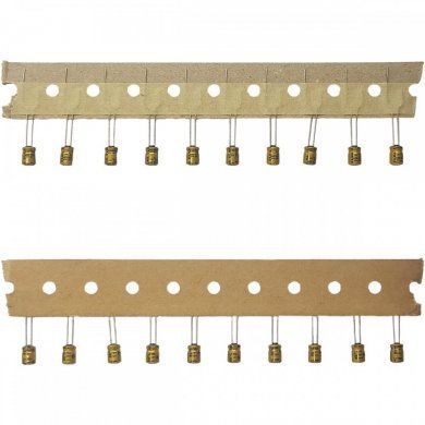 Capacitor eletrolítico ELNA 10uF 16V (Kit 100x und)