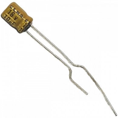Capacitor eletrolítico ELNA 10uF 16V (Kit 100x und)