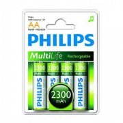 Pilhas Recarregaveis Philips AA 2300 mAh 4 unidades i
